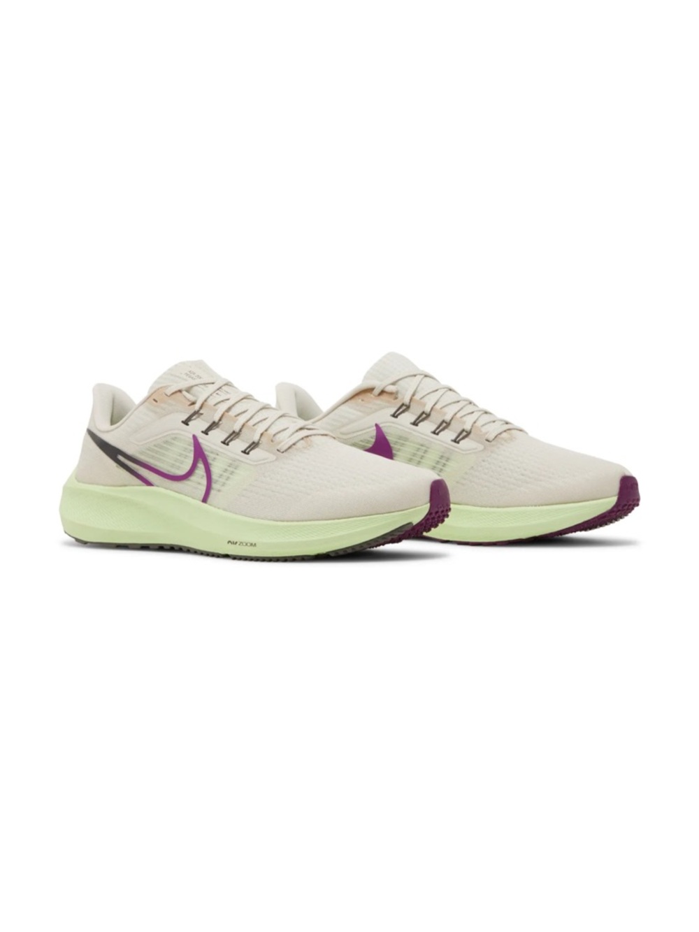 Nike Air Zoom Pegasus Running Shoes Men’s Size 9 White Purple Green